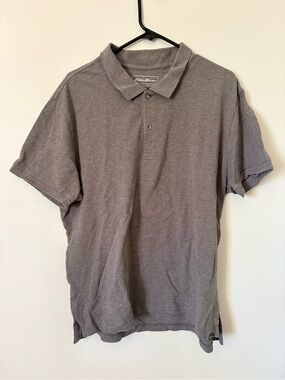 Eddie Bauer Men’s Polo Shirt — Heather Gray